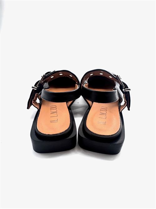 Slingbacks mit doppelter Schnalle IL LACCIO | KBAS3VITELLONERO
